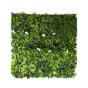 Lush Oasis with White Flower